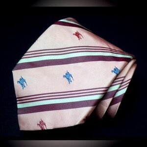 BURBERRY LONDON Pink  100% Silk Mens Luxury Tie